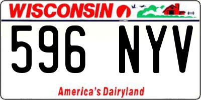 WI license plate 596NYV
