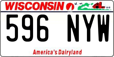 WI license plate 596NYW