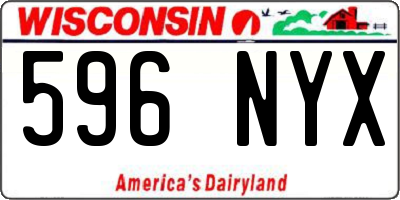 WI license plate 596NYX