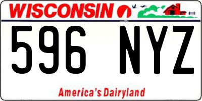 WI license plate 596NYZ