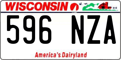 WI license plate 596NZA