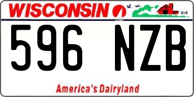 WI license plate 596NZB