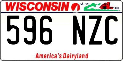 WI license plate 596NZC