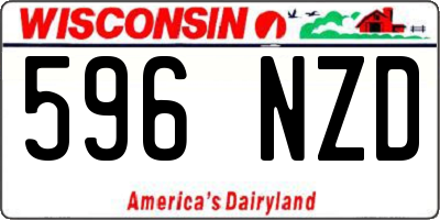 WI license plate 596NZD