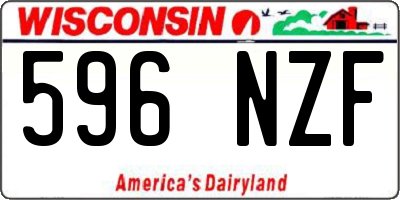 WI license plate 596NZF
