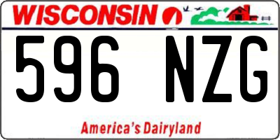WI license plate 596NZG