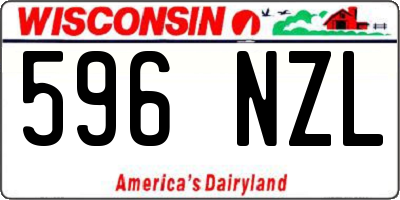 WI license plate 596NZL