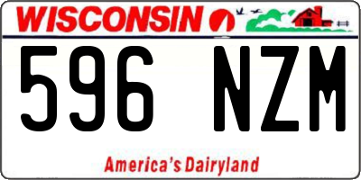 WI license plate 596NZM