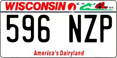 WI license plate 596NZP