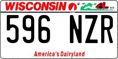 WI license plate 596NZR
