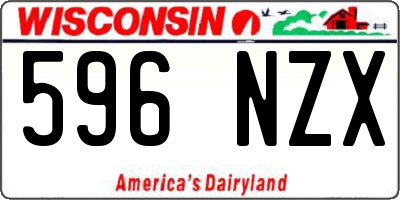 WI license plate 596NZX