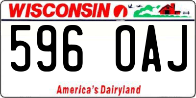 WI license plate 596OAJ