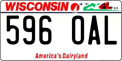 WI license plate 596OAL