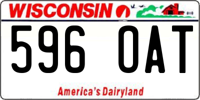 WI license plate 596OAT