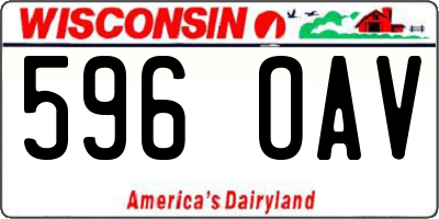 WI license plate 596OAV