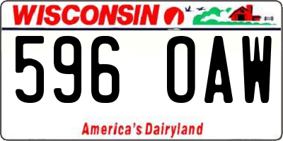 WI license plate 596OAW