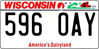WI license plate 596OAY