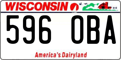 WI license plate 596OBA
