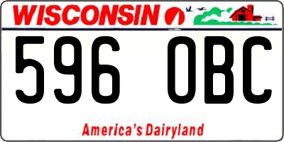 WI license plate 596OBC