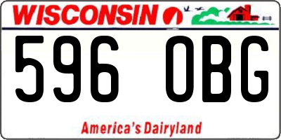 WI license plate 596OBG