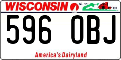 WI license plate 596OBJ