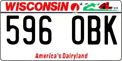 WI license plate 596OBK