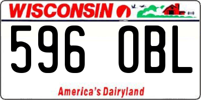 WI license plate 596OBL