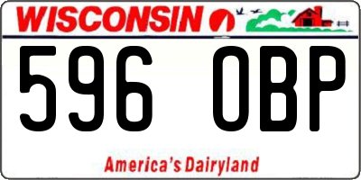 WI license plate 596OBP