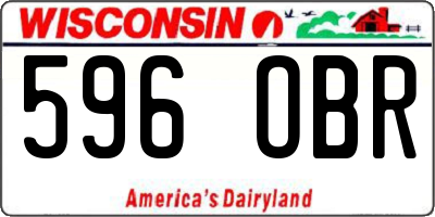 WI license plate 596OBR