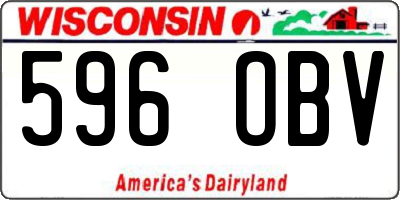 WI license plate 596OBV