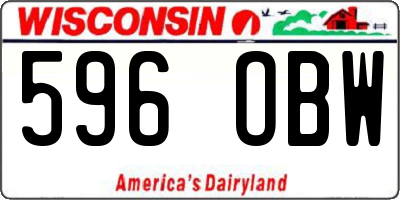 WI license plate 596OBW