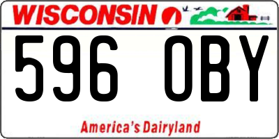 WI license plate 596OBY