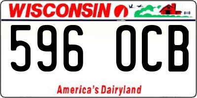 WI license plate 596OCB