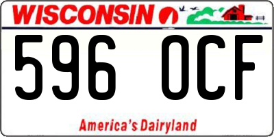 WI license plate 596OCF