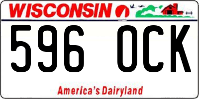 WI license plate 596OCK