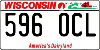 WI license plate 596OCL