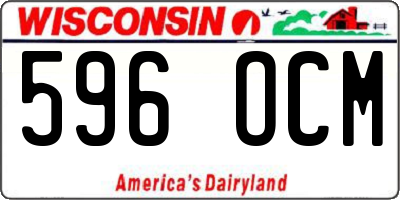 WI license plate 596OCM