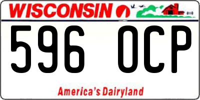 WI license plate 596OCP