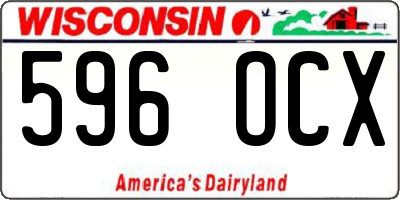 WI license plate 596OCX