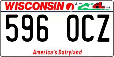 WI license plate 596OCZ