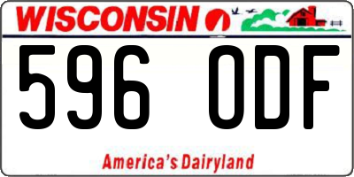 WI license plate 596ODF