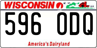 WI license plate 596ODQ
