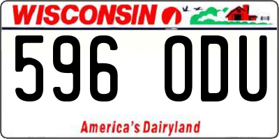 WI license plate 596ODU