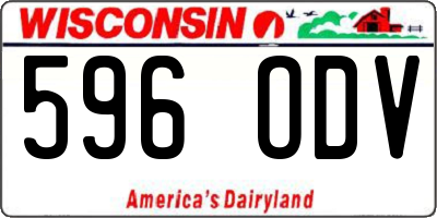 WI license plate 596ODV