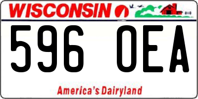 WI license plate 596OEA