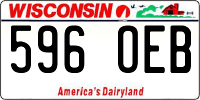 WI license plate 596OEB