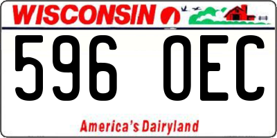 WI license plate 596OEC
