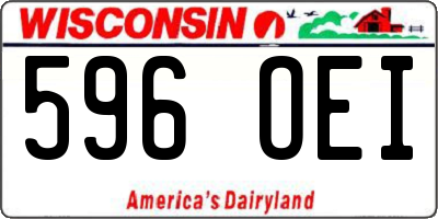 WI license plate 596OEI