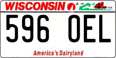 WI license plate 596OEL