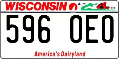 WI license plate 596OEO